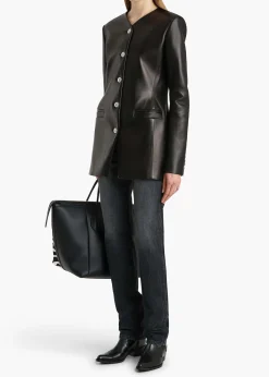 Naran Jacket in Black Leather