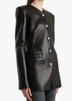 Naran Jacket in Black Leather