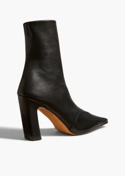 Nevada Stretch High Boot in Black Nappa Leather