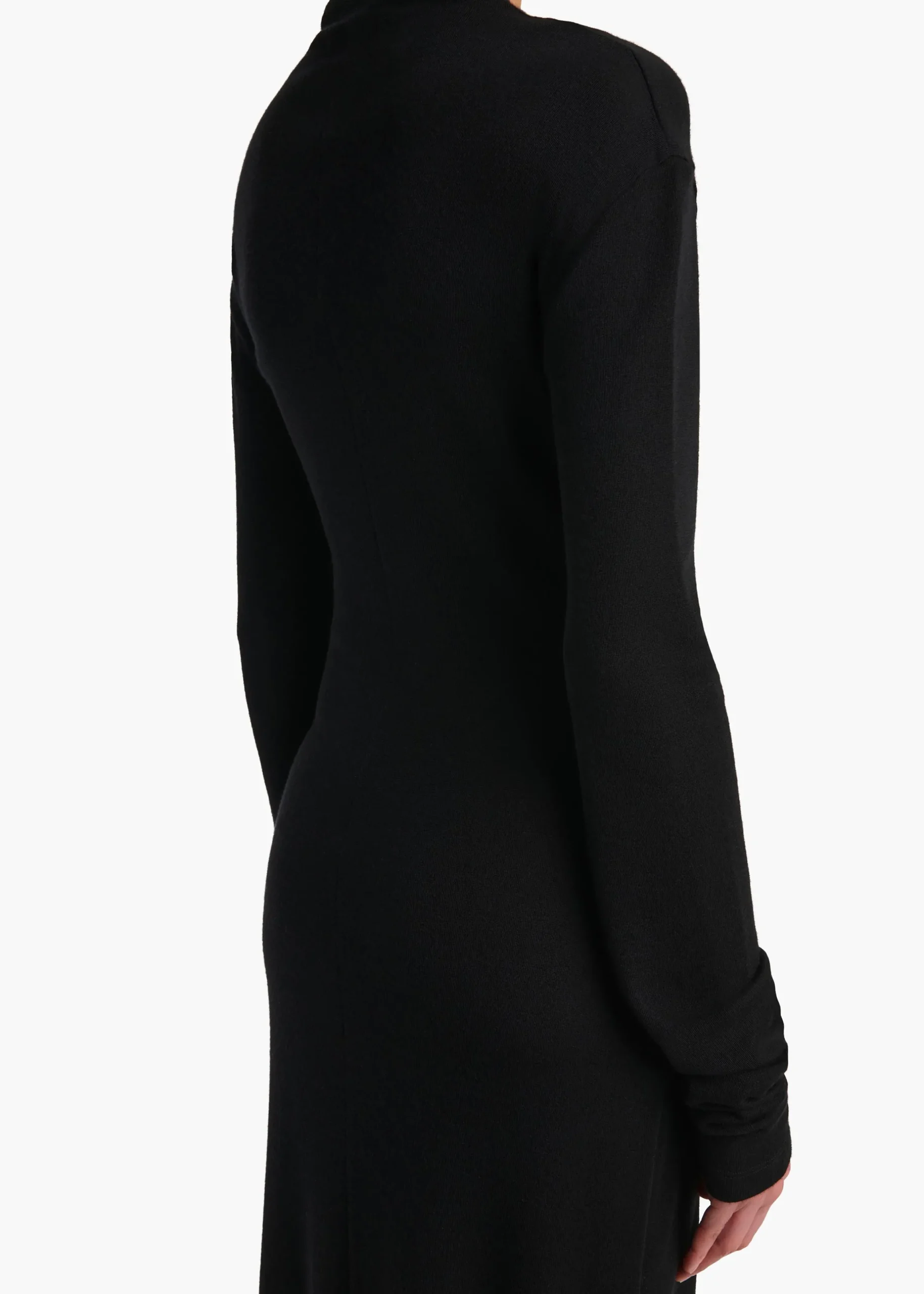 Norla Dress in Black Silk Cashmere Jersey