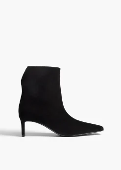 Ona Ankle Boot in Black Suede