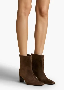 Ona Ankle Boot in Ebano Suede