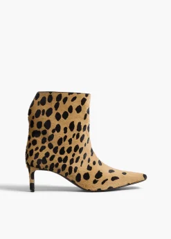 Ona Ankle Boot in Hyena Print Haircalf