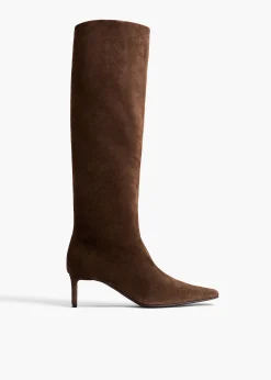 Ona Knee-High Boot in Ebano Suede