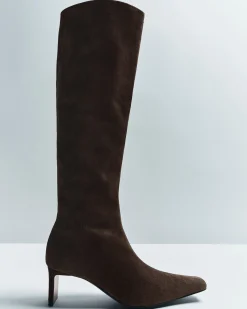 Ona Knee-High Boot in Ebano Suede