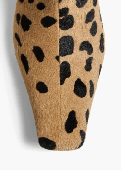 Ona Knee-High Boot in Hyena Print Haircalf