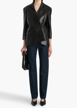Palto Jacket in Black Leather
