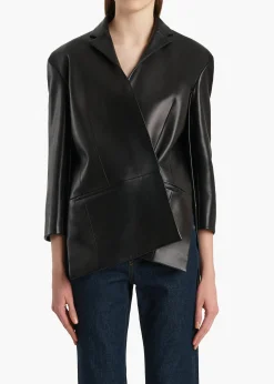 Palto Jacket in Black Leather