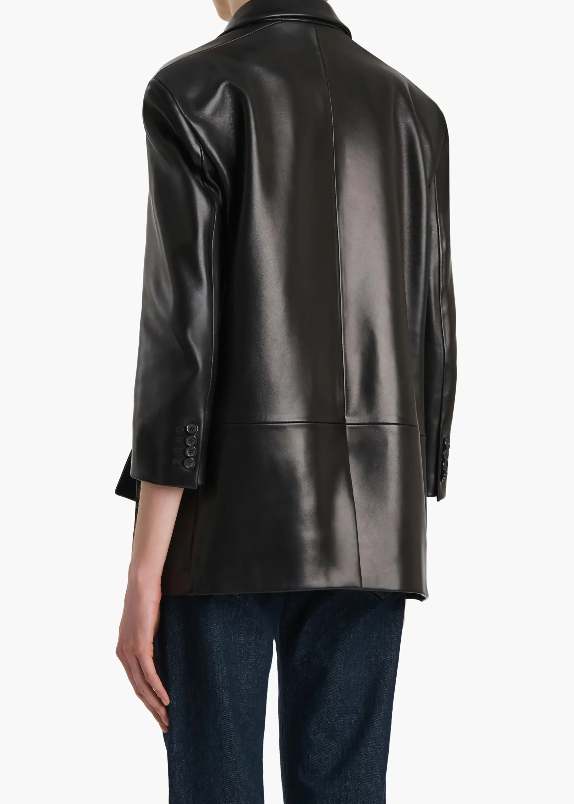 Palto Jacket in Black Leather