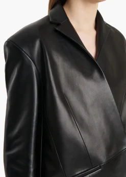 Palto Jacket in Black Leather