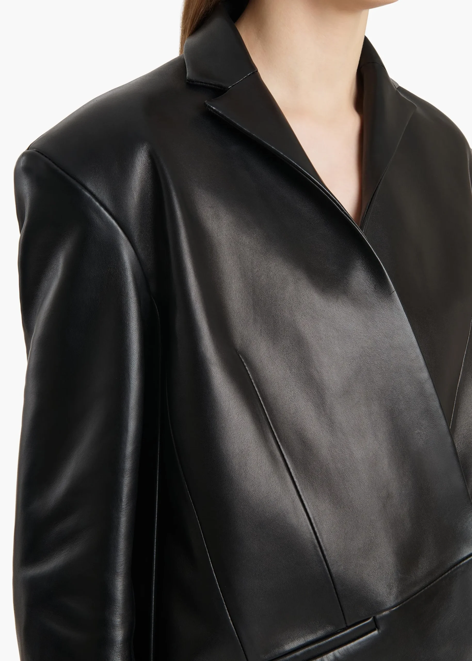 Palto Jacket in Black Leather