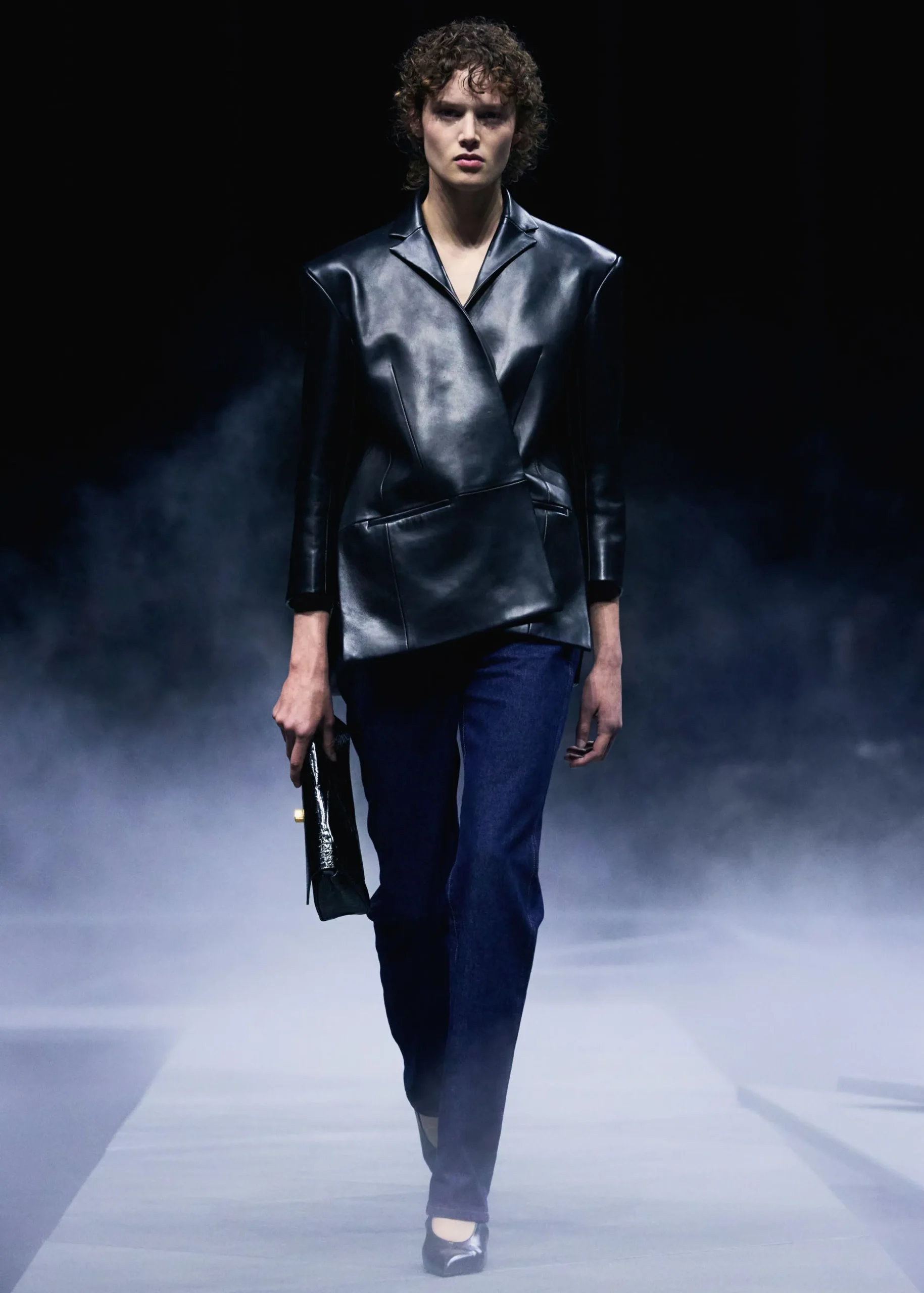 Palto Jacket in Black Leather