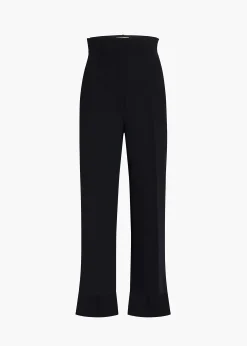 Rae Pant in Black Wool Silk