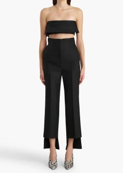 Rae Pant in Black Wool Silk