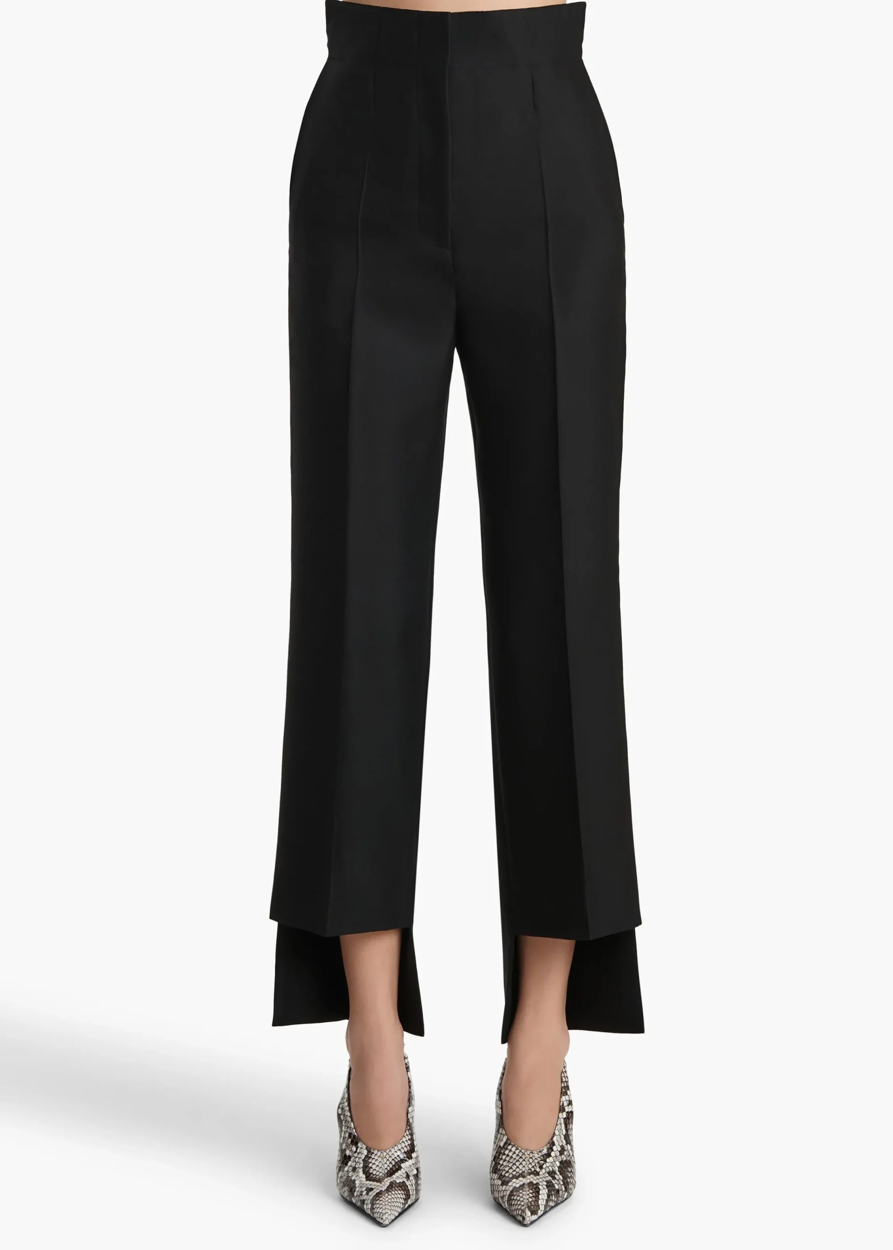 Rae Pant in Black Wool Silk