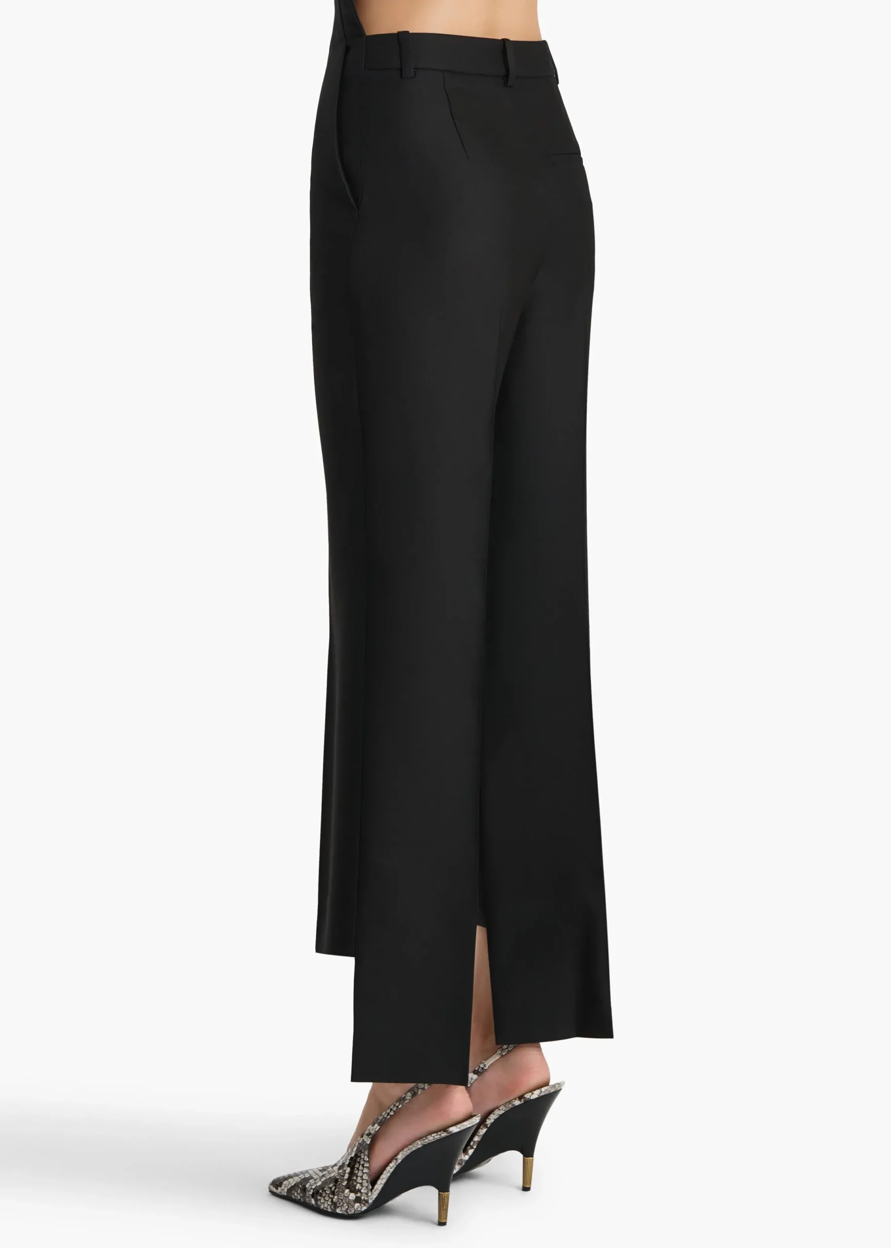 Rae Pant in Black Wool Silk