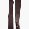 Remo Long Gloves in Brown Leather