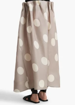 Riley Skirt in Tea Stain with White Dots