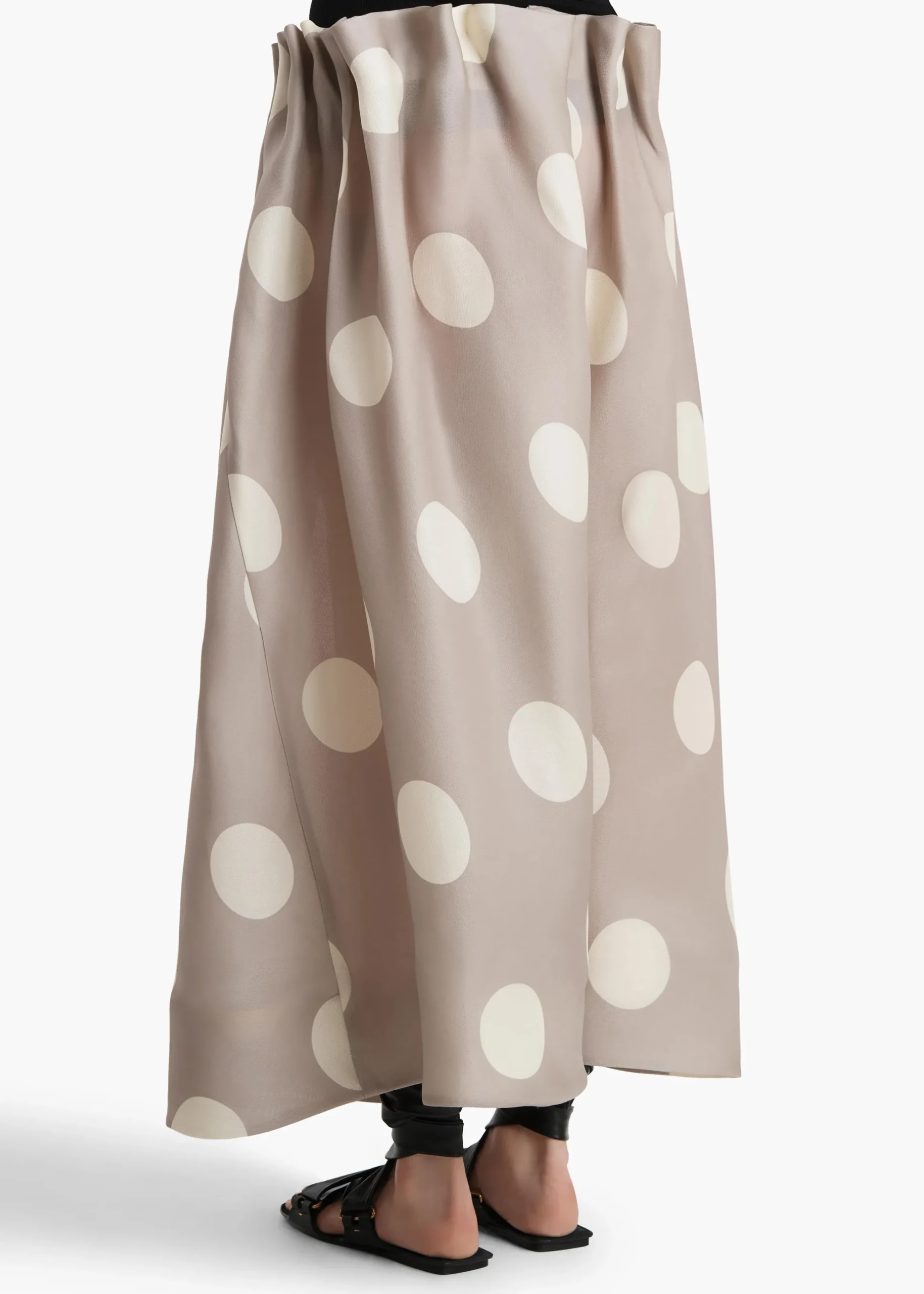 Riley Skirt in Tea Stain with White Dots