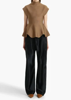 Rohen Pant in Black Satin