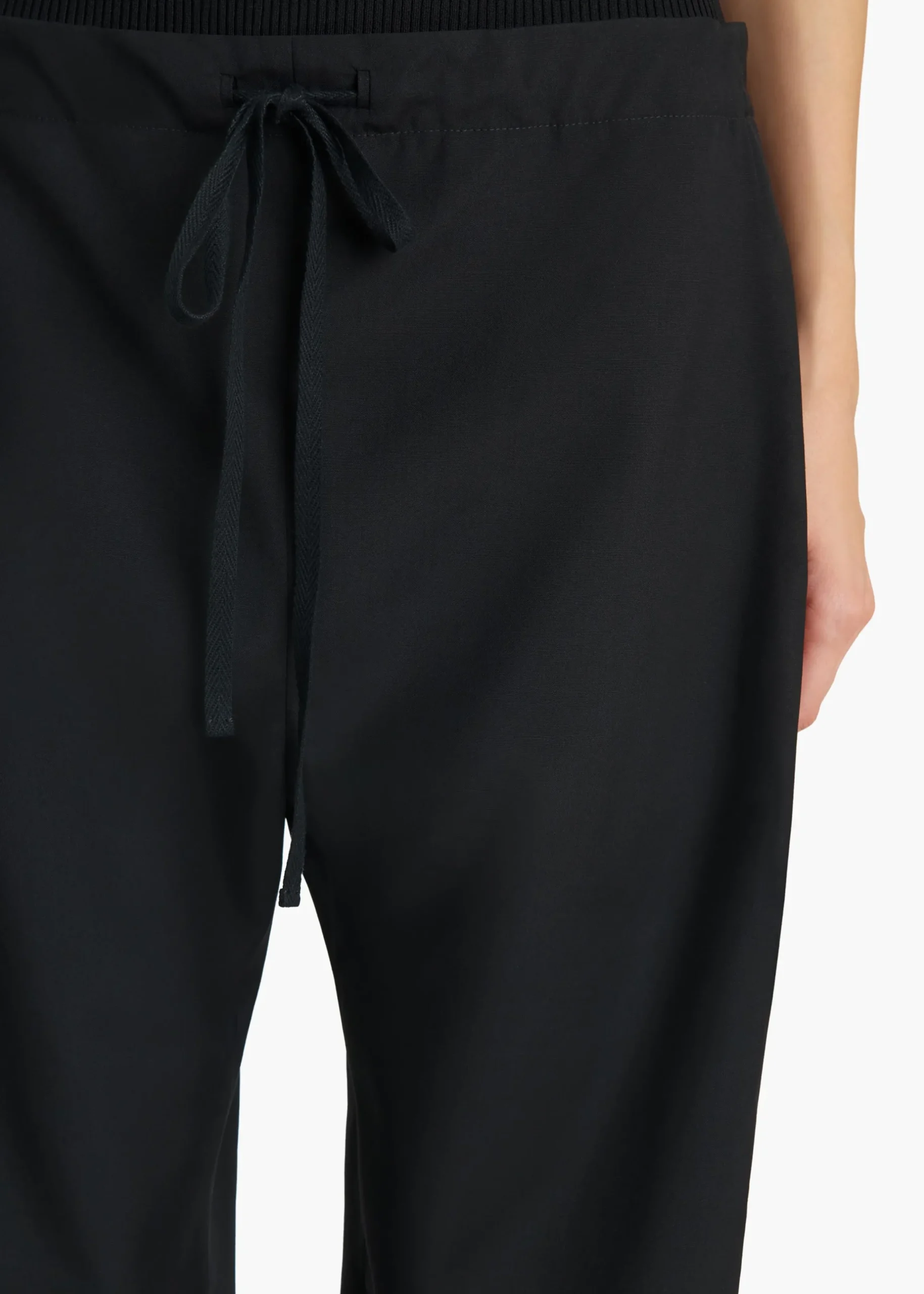 Rohen Pant in Black Tropical Wool