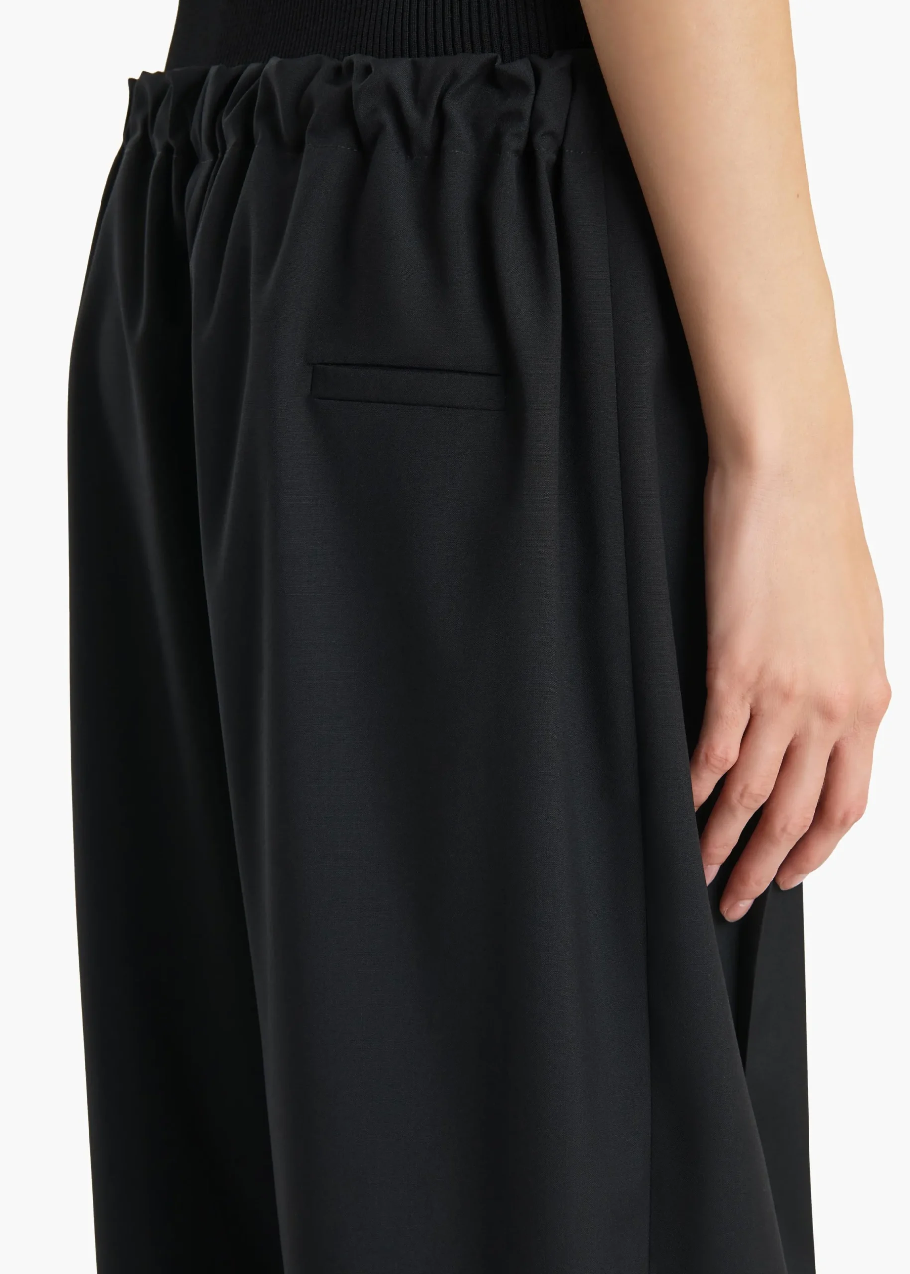 Rohen Pant in Black Tropical Wool
