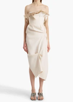 Salm Dress in Cream