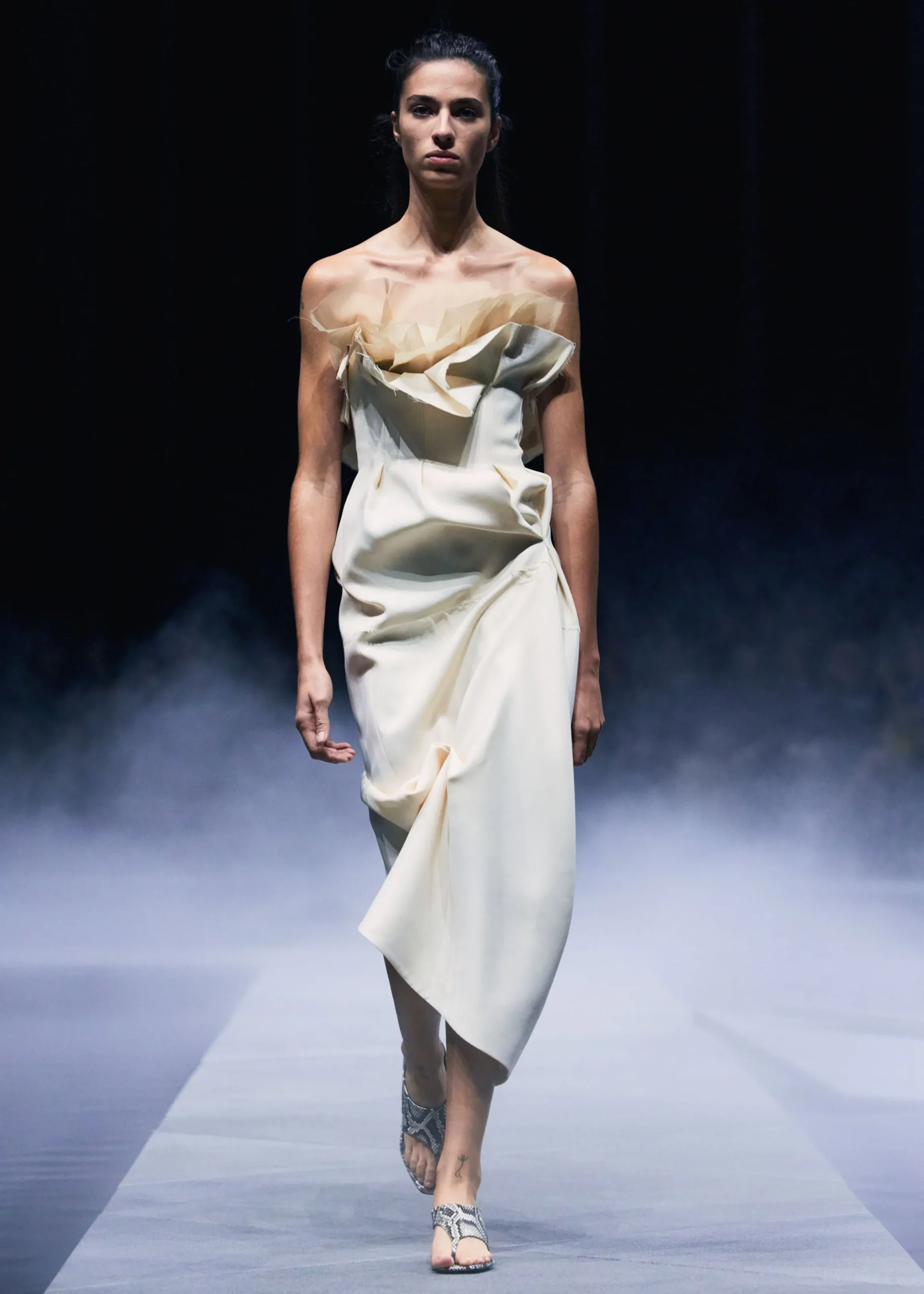 Salm Dress in Cream