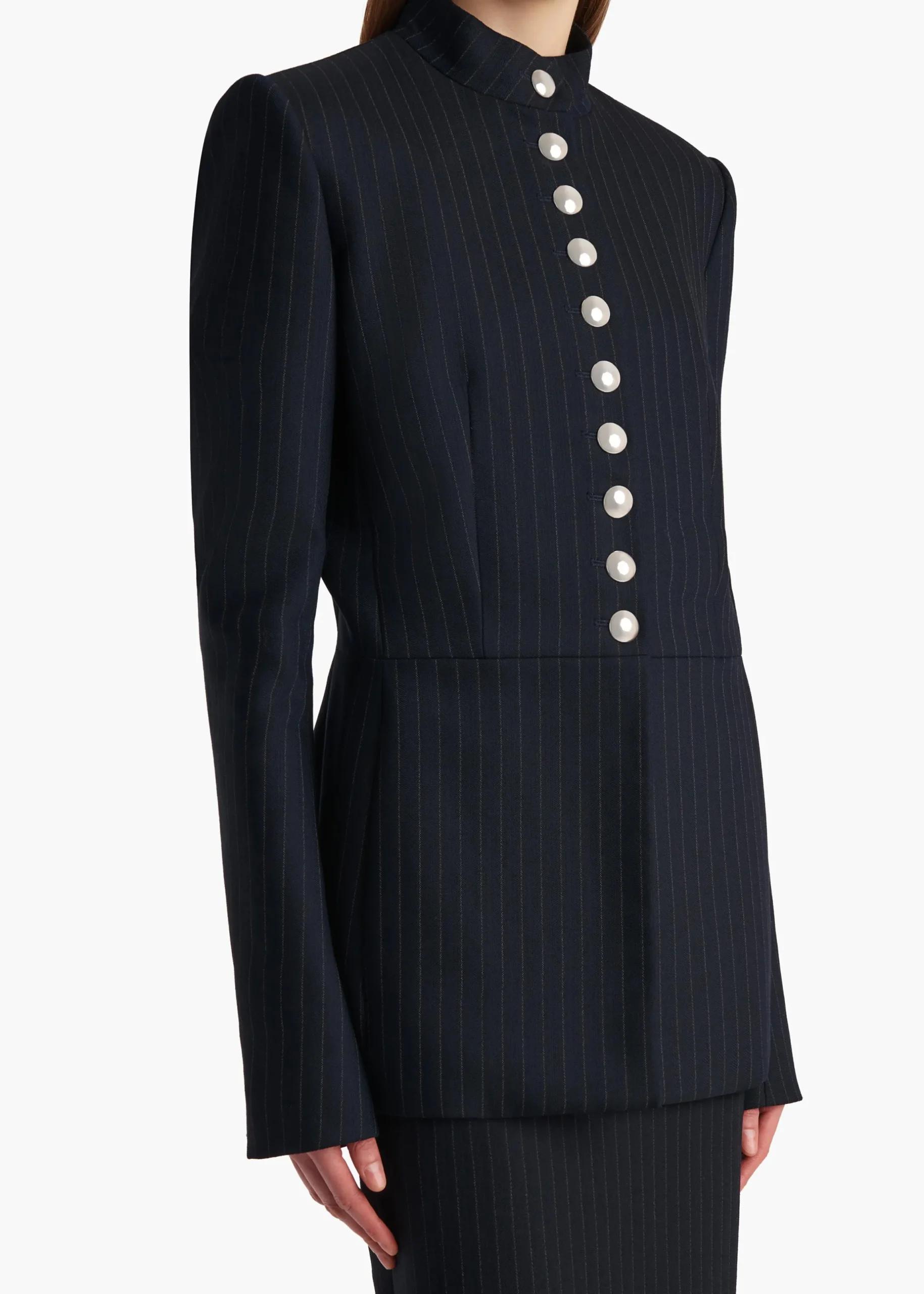 Samuel Jacket in Navy and White Stripe