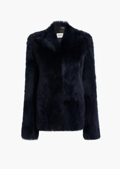 Saraphina Jacket in Dark Navy Shearling