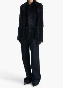 Saraphina Jacket in Dark Navy Shearling