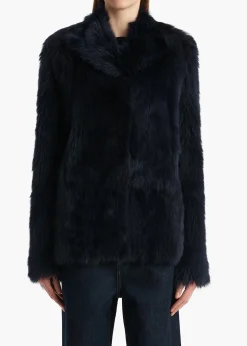 Saraphina Jacket in Dark Navy Shearling