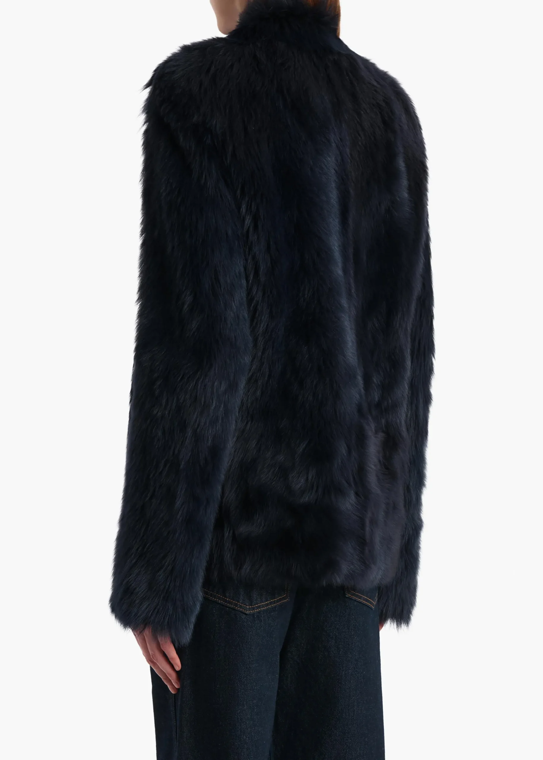 Saraphina Jacket in Dark Navy Shearling