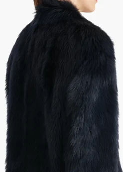 Saraphina Jacket in Dark Navy Shearling
