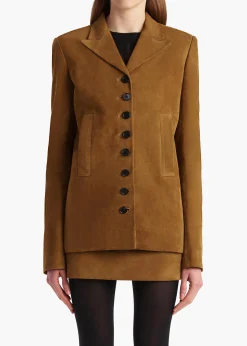 Saraphina Jacket in Toffee Suede