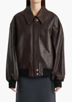 Shelman Jacket in Dark Brown Leather