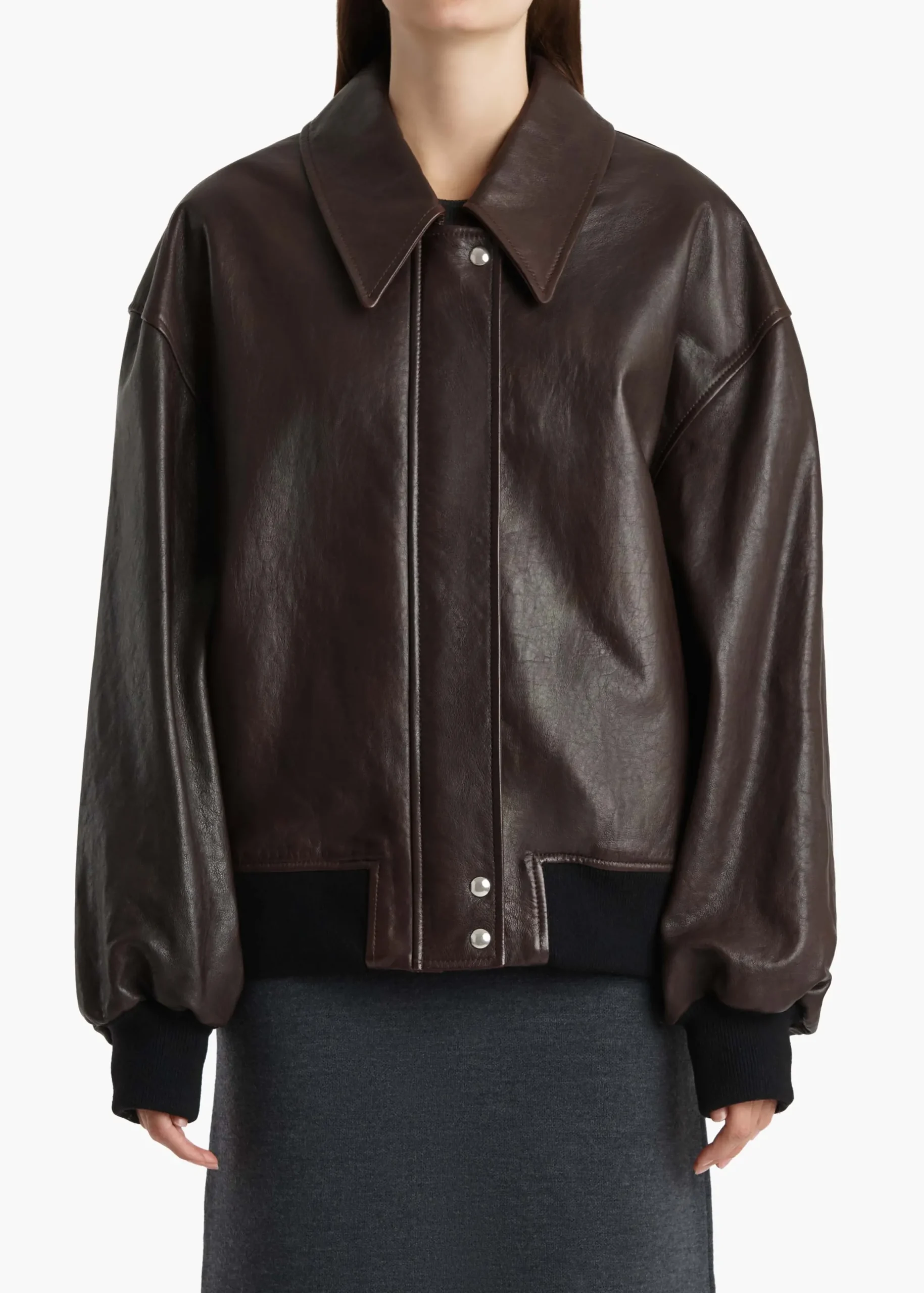 Shelman Jacket in Dark Brown Leather