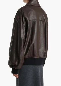 Shelman Jacket in Dark Brown Leather