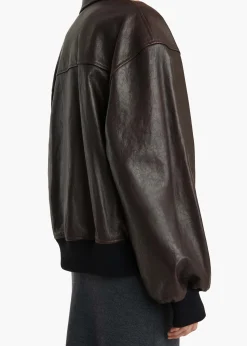 Shelman Jacket in Dark Brown Leather