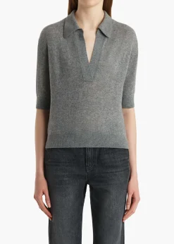 Shrunken Jo Sweater in Warm Grey