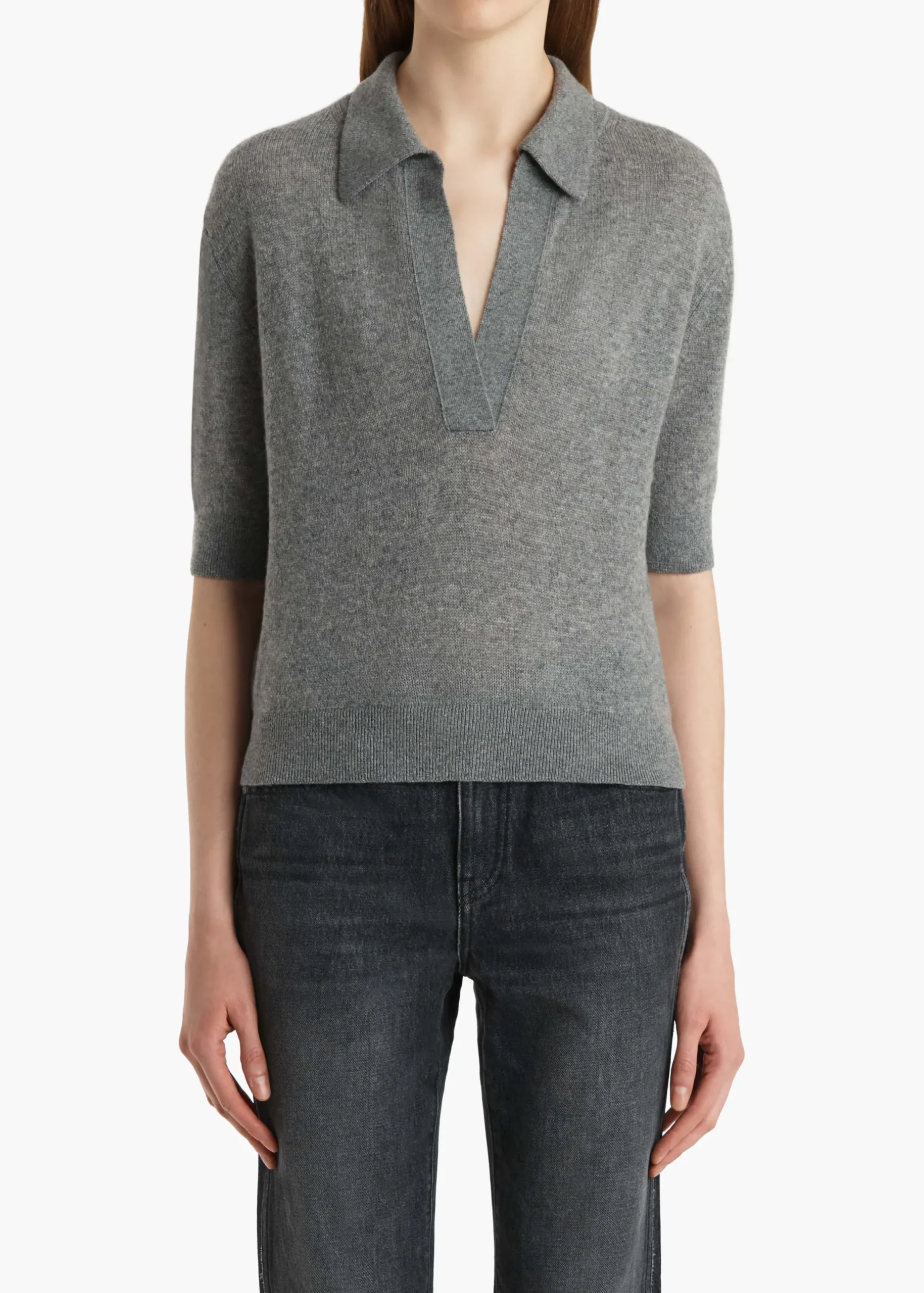 Shrunken Jo Sweater in Warm Grey