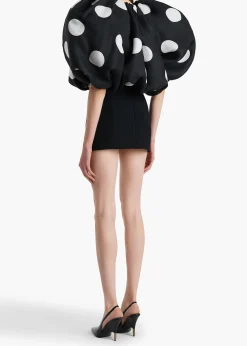 Siel Dress in Black with Large White Dots