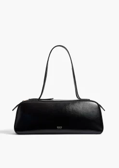 Simona Shoulder Bag in Black Crackle Patent Leather