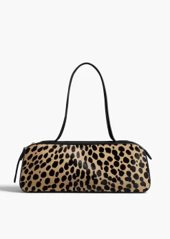 Simona Shoulder Bag in Hyena Print Haircalf