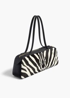 Simona Shoulder Bag in Zebra Print Haircalf
