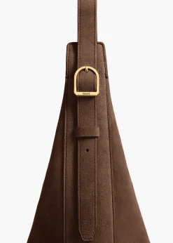 Small Augustina Crossbody Bag in Cedar Suede