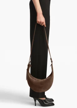 Small Augustina Crossbody Bag in Cedar Suede