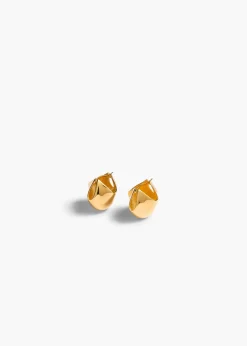 Small Lotus Earrings in Gold