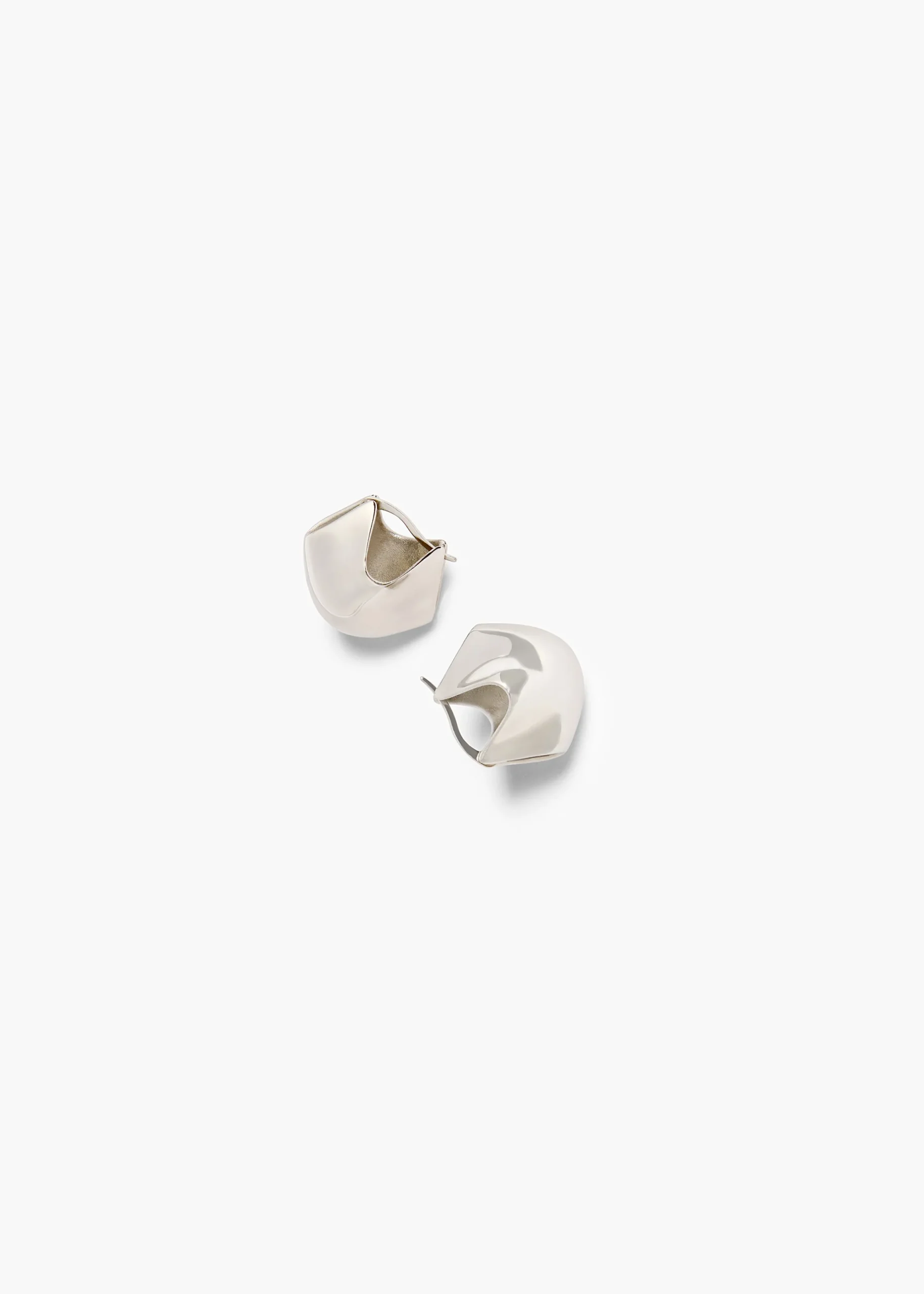 Small Lotus Earrings in Silver