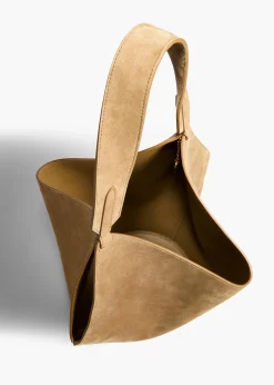 Small Lotus Tote in Mud Suede